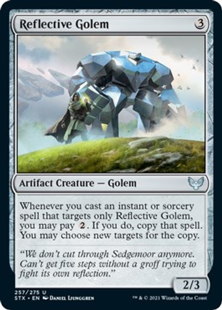 Reflective Golem – 257 – LP – Uncommon – Strixhaven: School of Mages