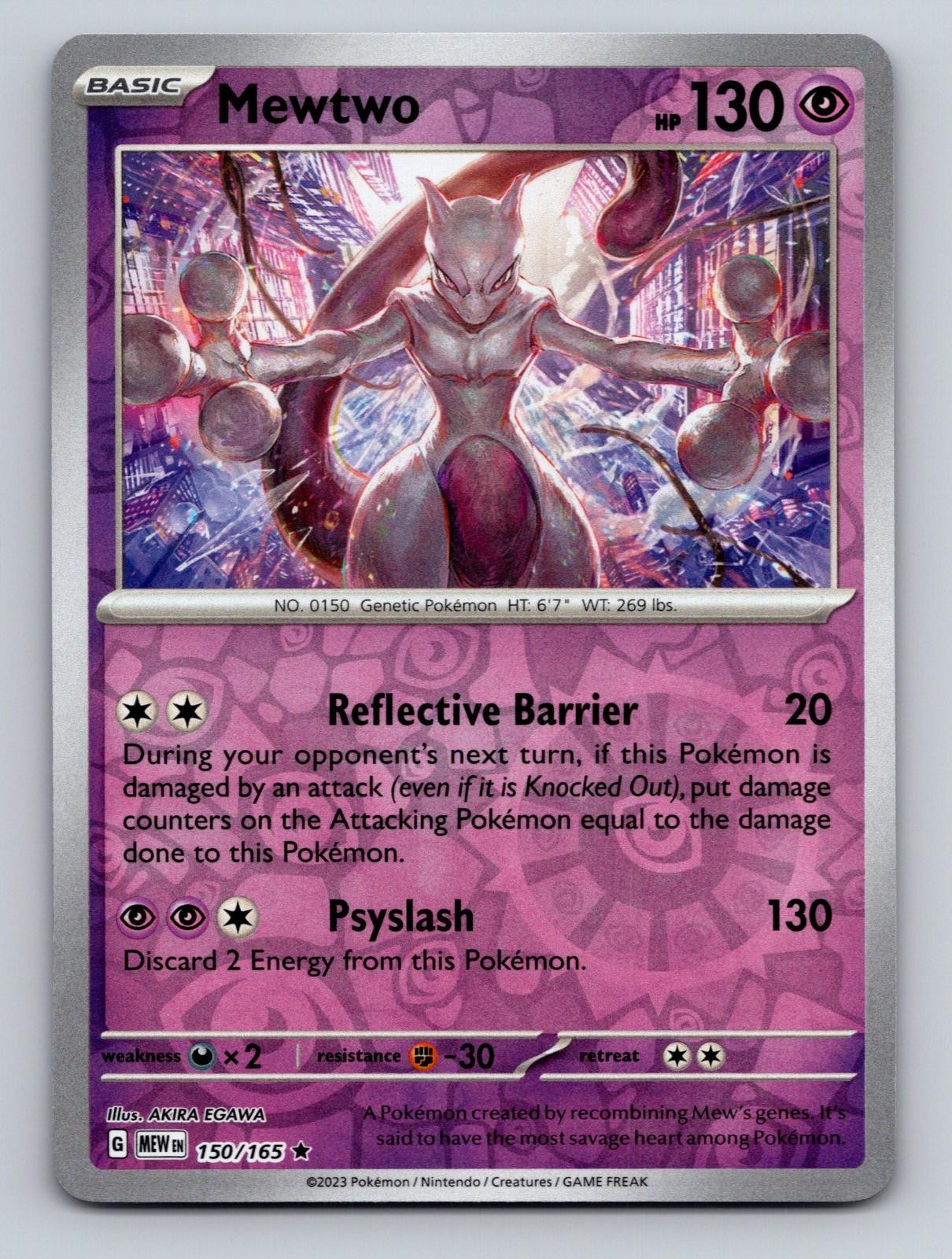 Mewtwo 150/165 Rare 151 Near Mint Reverse Holo