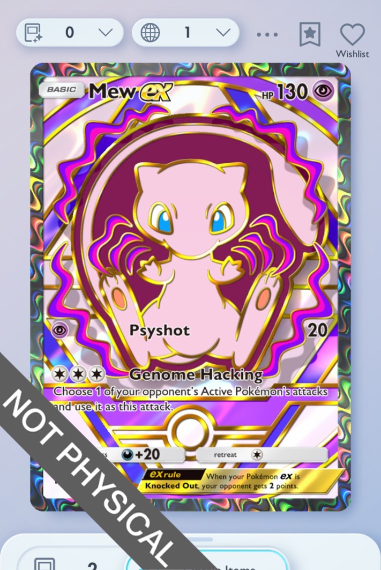 Pokemon TCG POCKET – Mew Full Art 2⭐, Deluxe EX, English