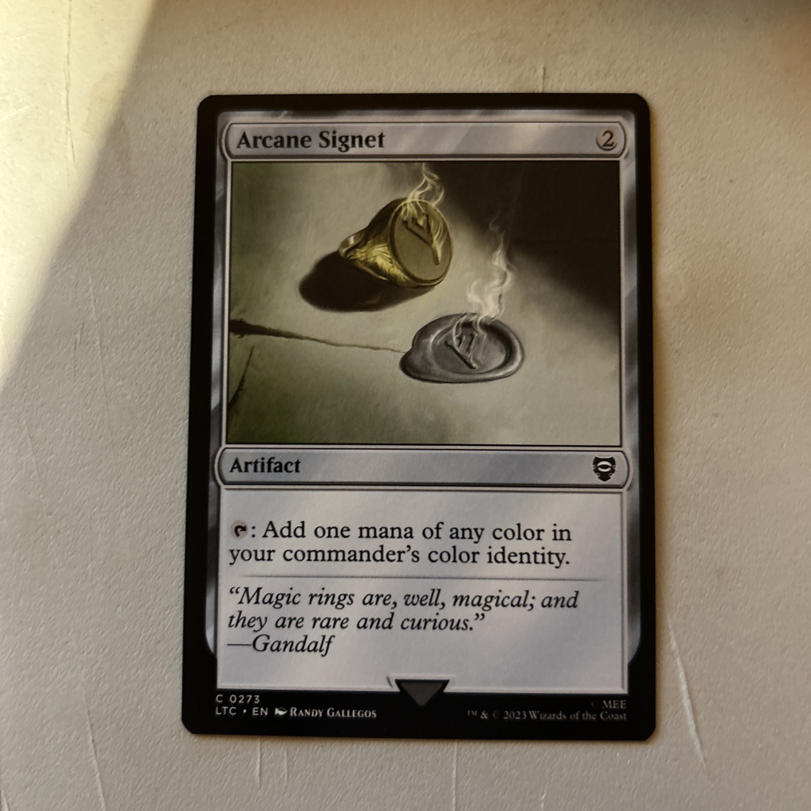 Arcane Signet #273 (NM) Lord of the Rings LTC Magic MTG