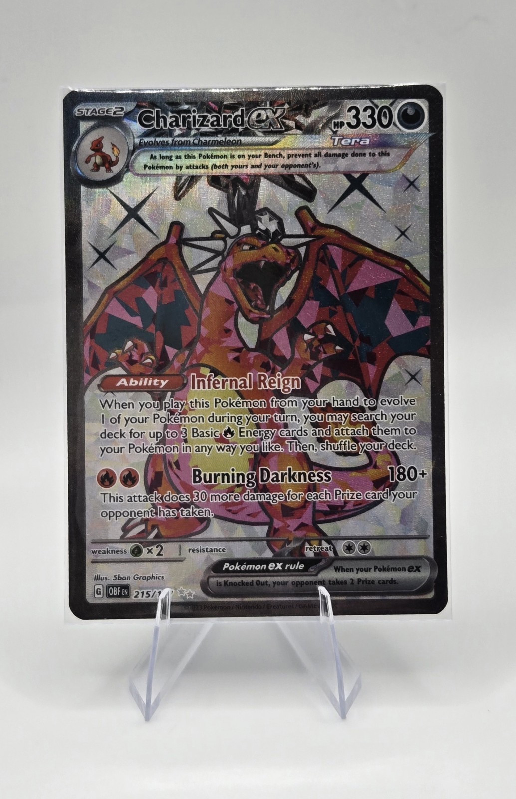 Pokémon TCG Obsidian Flames Charizard EX 215/197 Ultra Rare