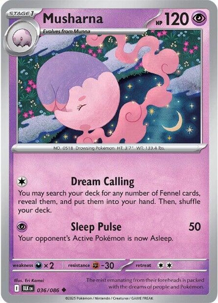MUSHARNA UC 036/086 BLACK BOLT POKEMON LP