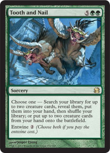 [1x] Tooth and Nail Played, English Modern Masters MTG Magic