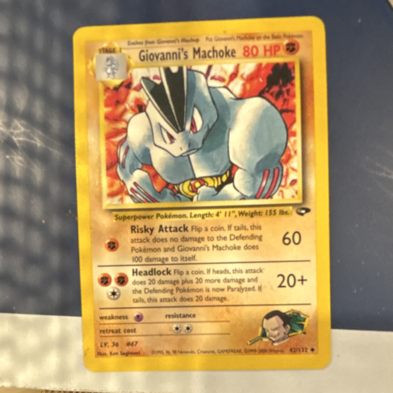 Pokemon 1st Ed. Gym Challenge Set UN-COMMON Giovanni’s Machoke 42/132
