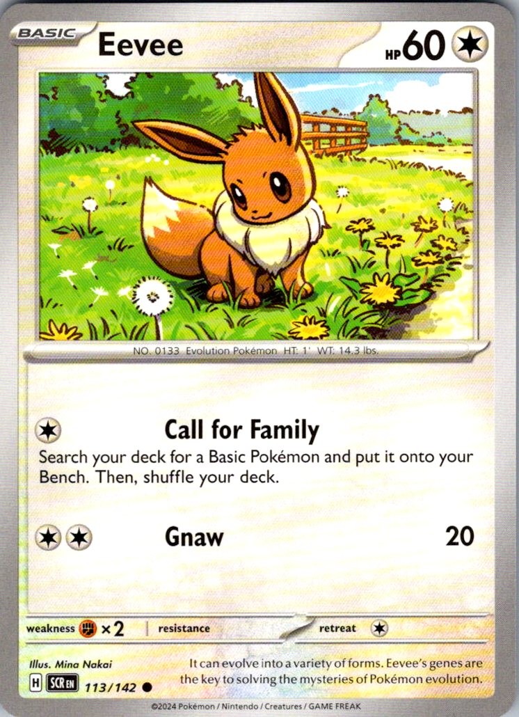 Eevee Common SV07: Stellar Crown 113/142 NM Mina Nakai