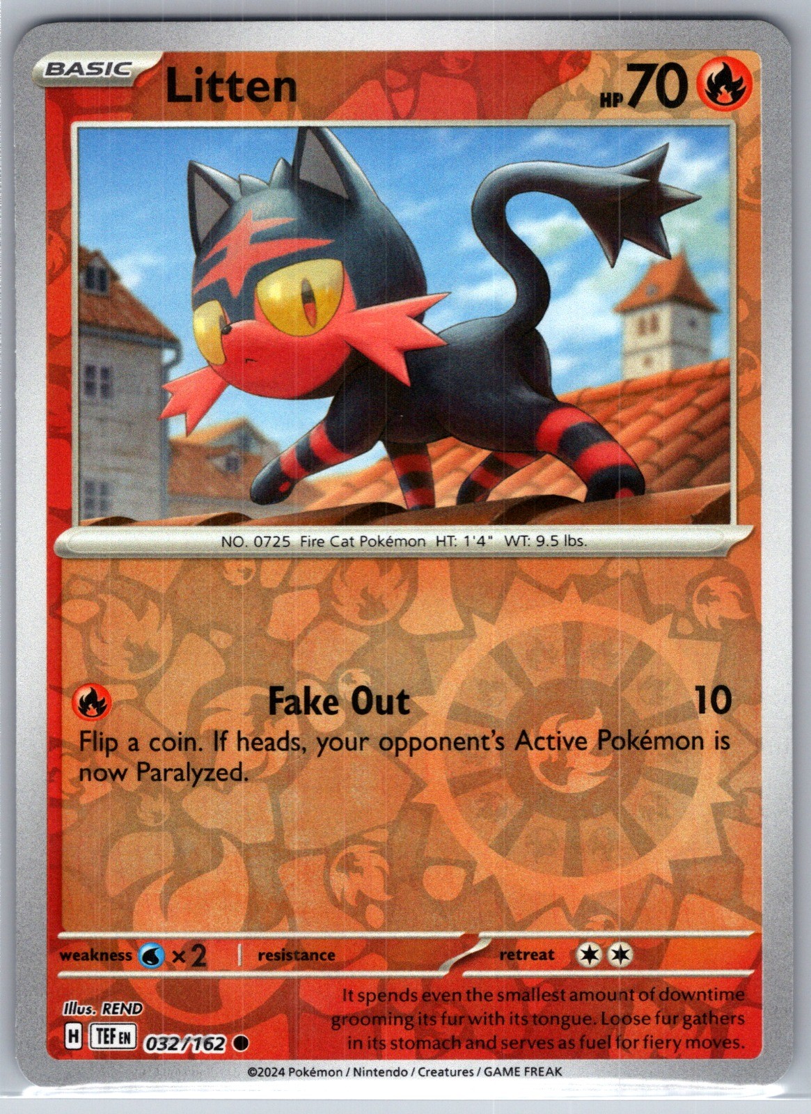 Litten 032/162 Common Reverse Holo TEF LP