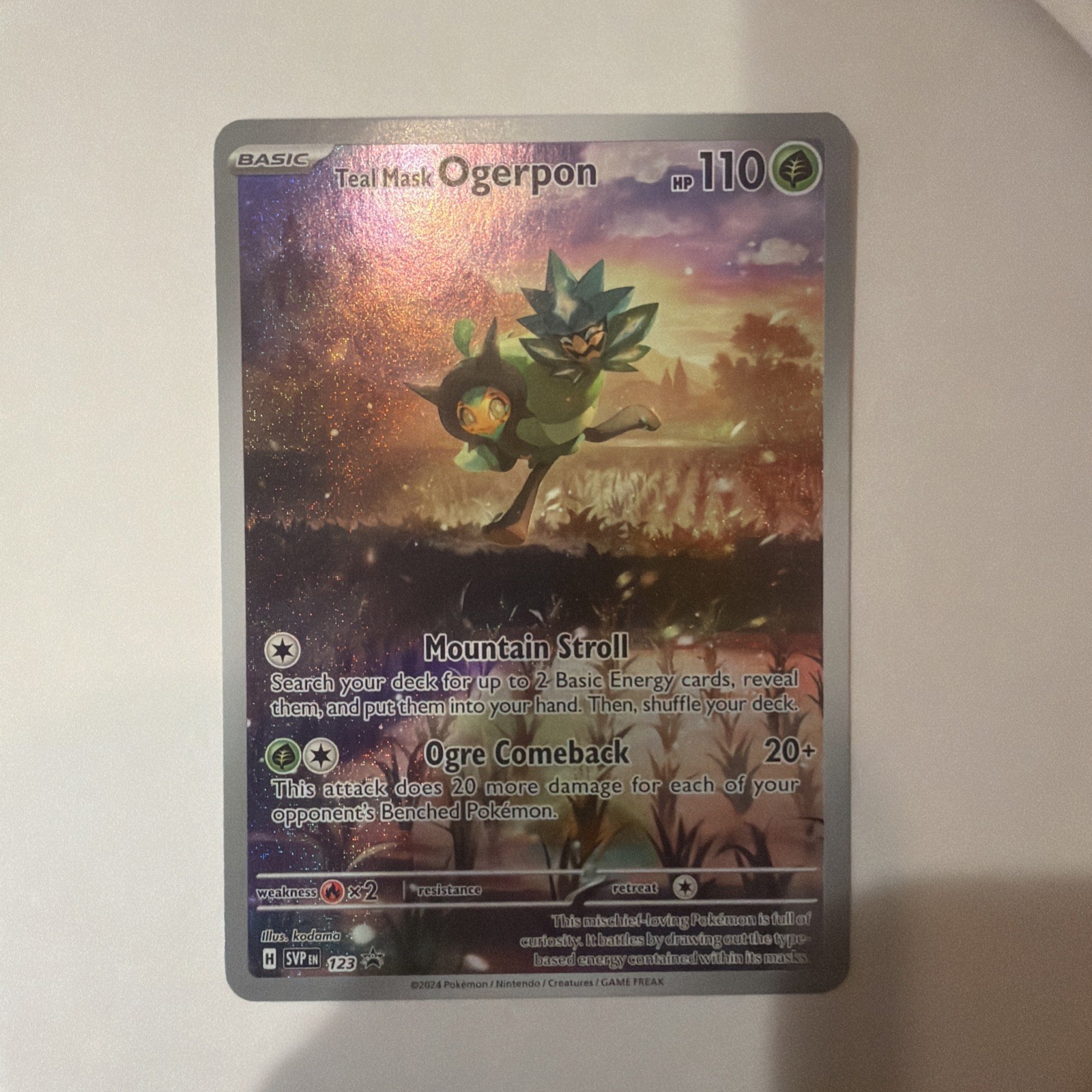 Pokémon TCG Teal Mask Ogerpon Black Star Promo #123 Scarlet and Violet