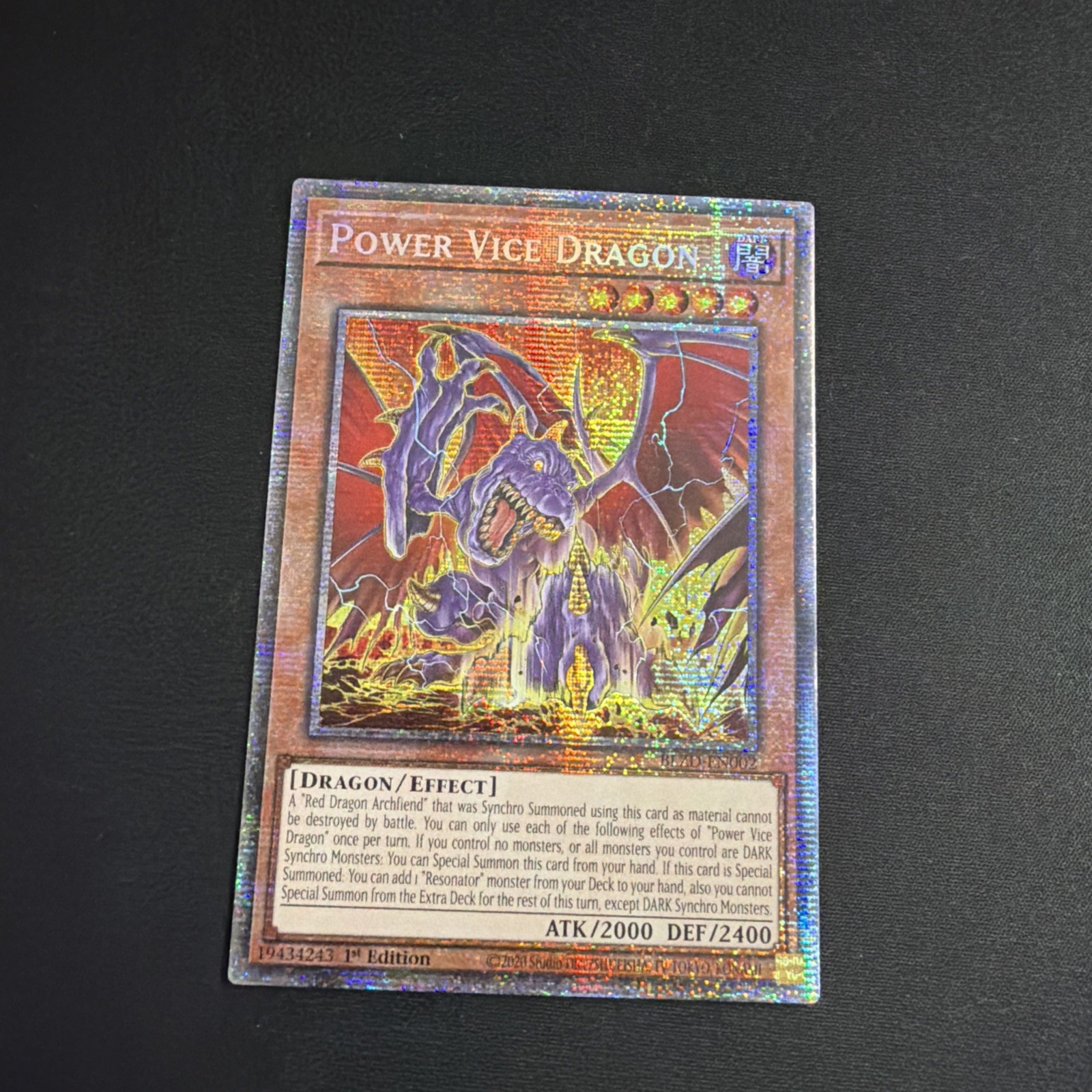 Power Vice Dragon (Starlight Rare) BLZD-EN002 Blazing Dominion 1st Edition