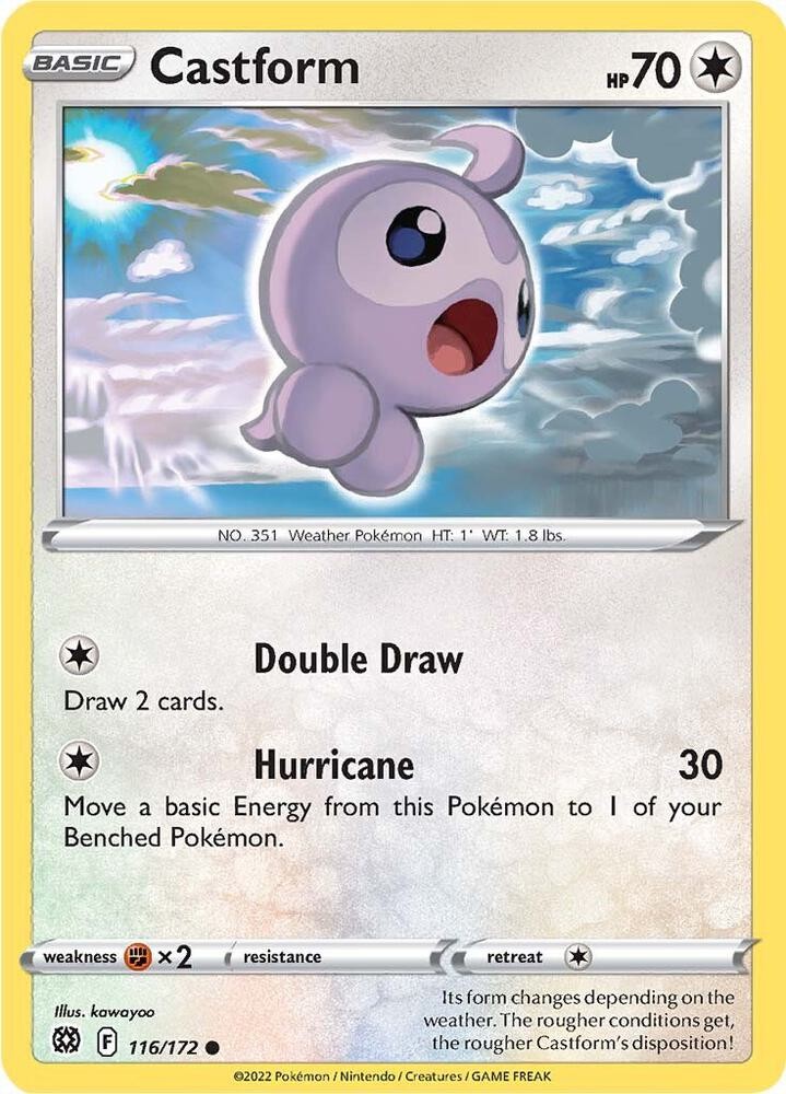 Castform Common SWSH09: Brilliant Stars 116/172 NM