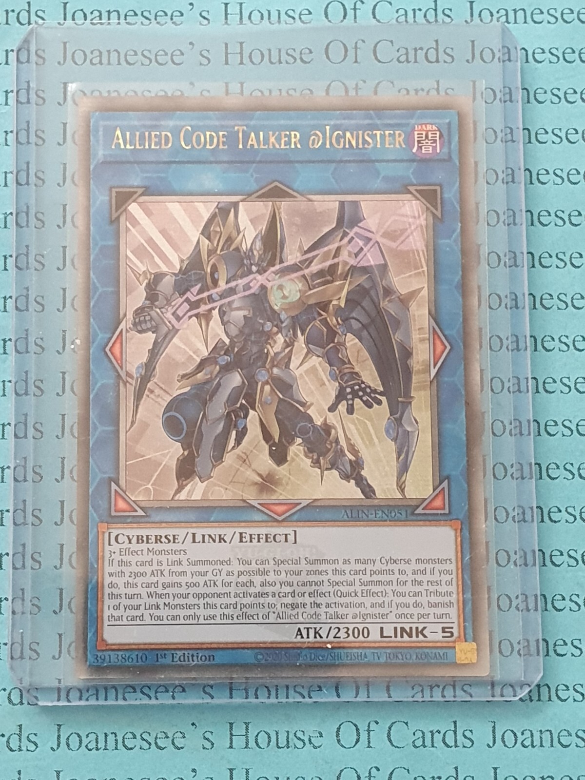 ALIN-EN051 Allied Code Talker @Ignister Quarter Century Yu-Gi-Oh Card 1st New