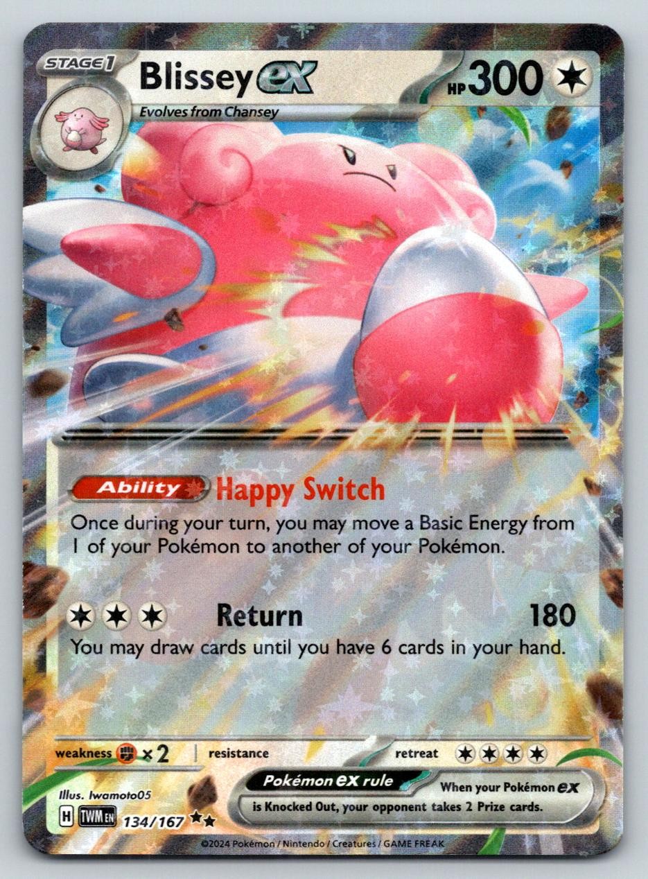 BLISSEY EX 134/167 DOUBLE RARE TWILIGHT MASQUERADE POKEMON HOLO NM IWAMOTO05