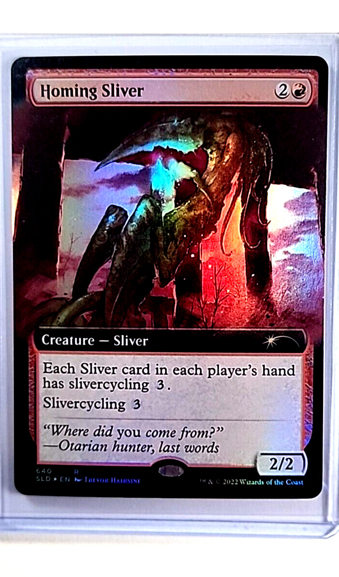 MTG Magic the Gathering Secret Lair Drop Extended Art Foil #640 Homing Sliver