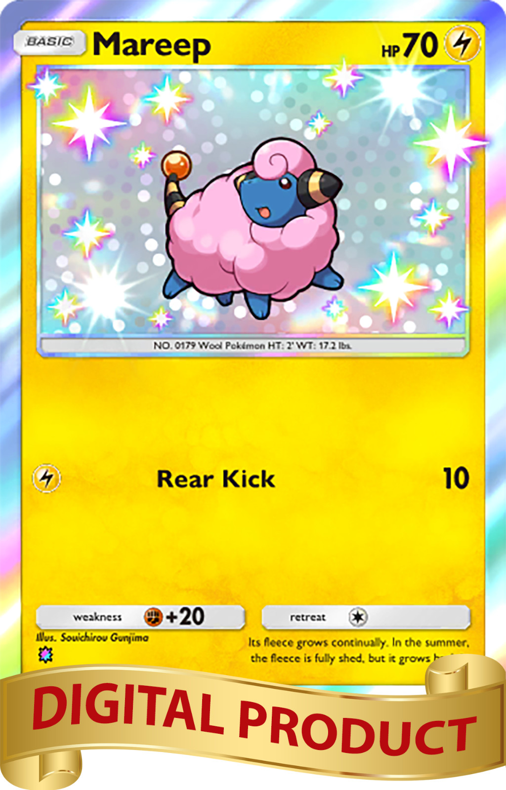 Pokemon Pocket TCG Card 1 Star Shiny Mareep Everyday Wonders DIGITAL