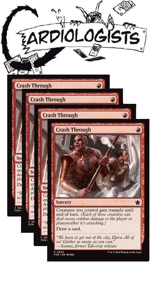 Crash Through x 4 | Magic the Gathering MTG | Foundations | NM