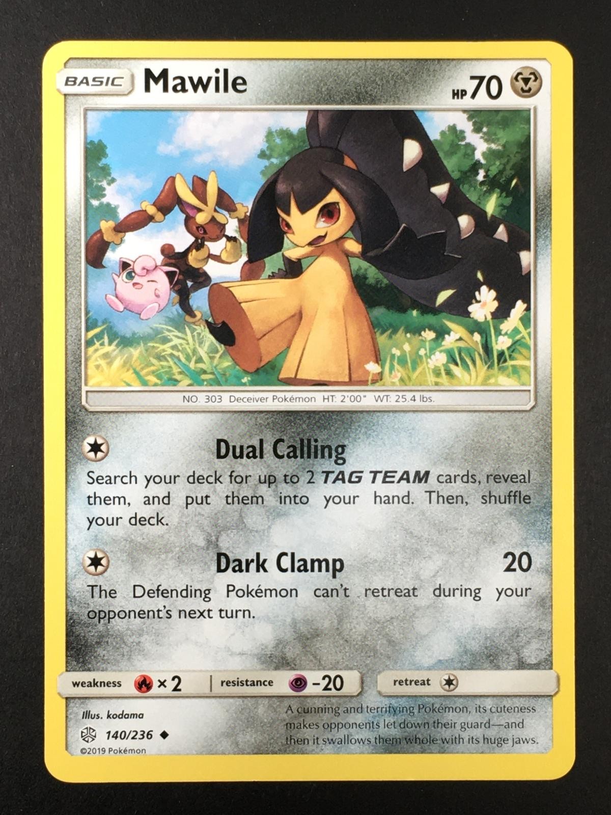 Pokemon TCG Mawile Cameo 140/236 Cosmic Eclipse Regular Uncommon NM/M
