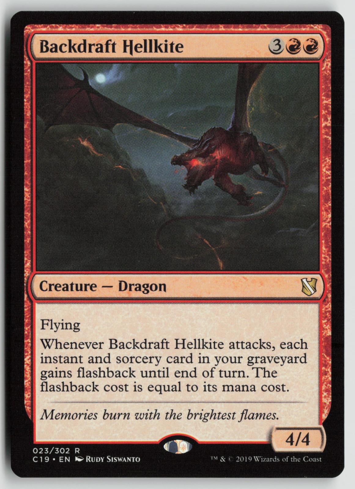 Backdraft Hellkite Lightly Played 23 Commander 2019 MTG