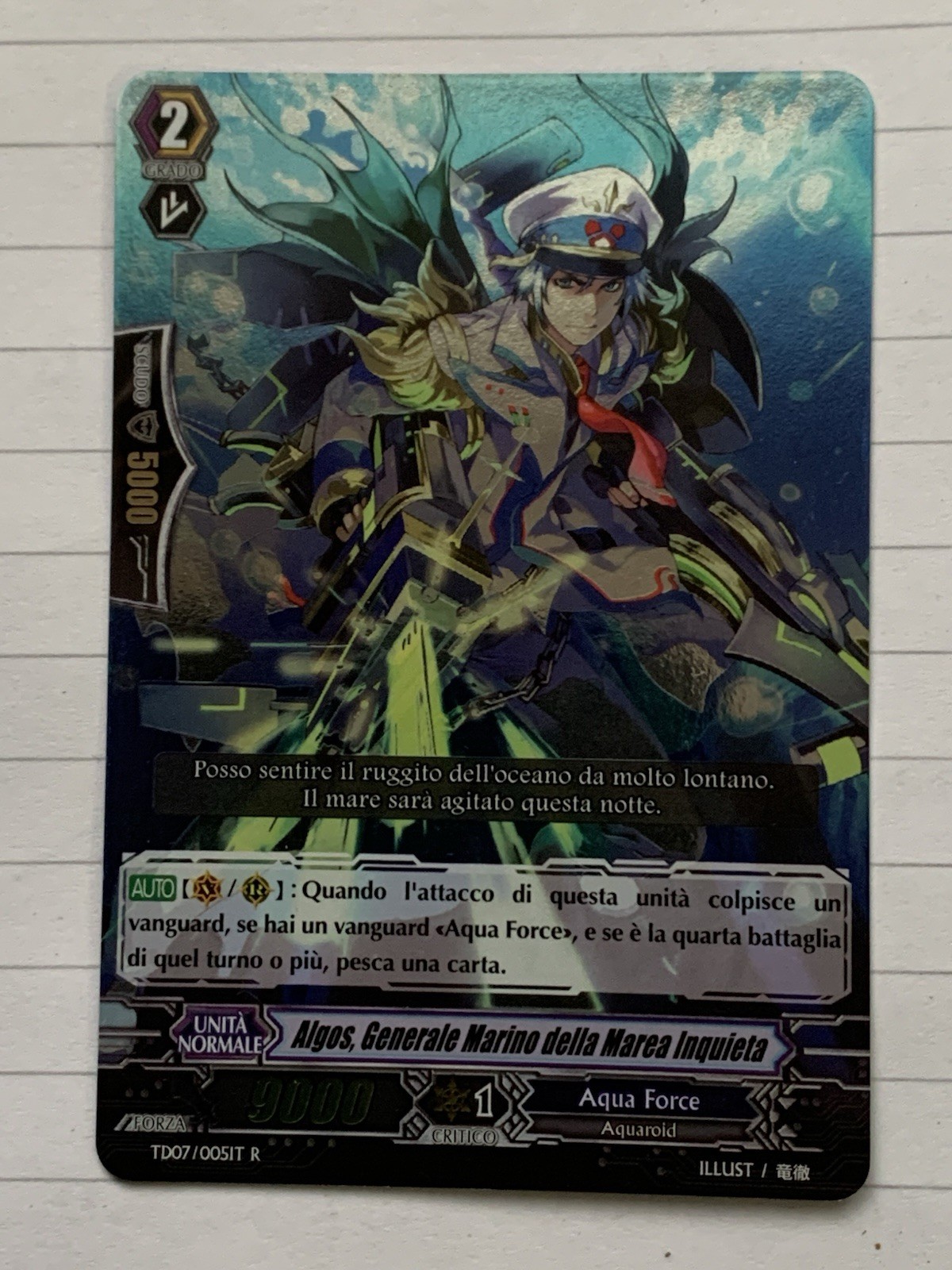 Cardfight Vanguard Algos General Marine Restless Tide TD07/005IT R