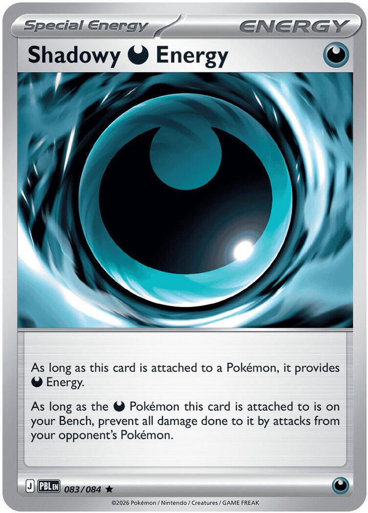 Shadowy Darkness Energy 083/084 Rare ME05: Pitch Black NM