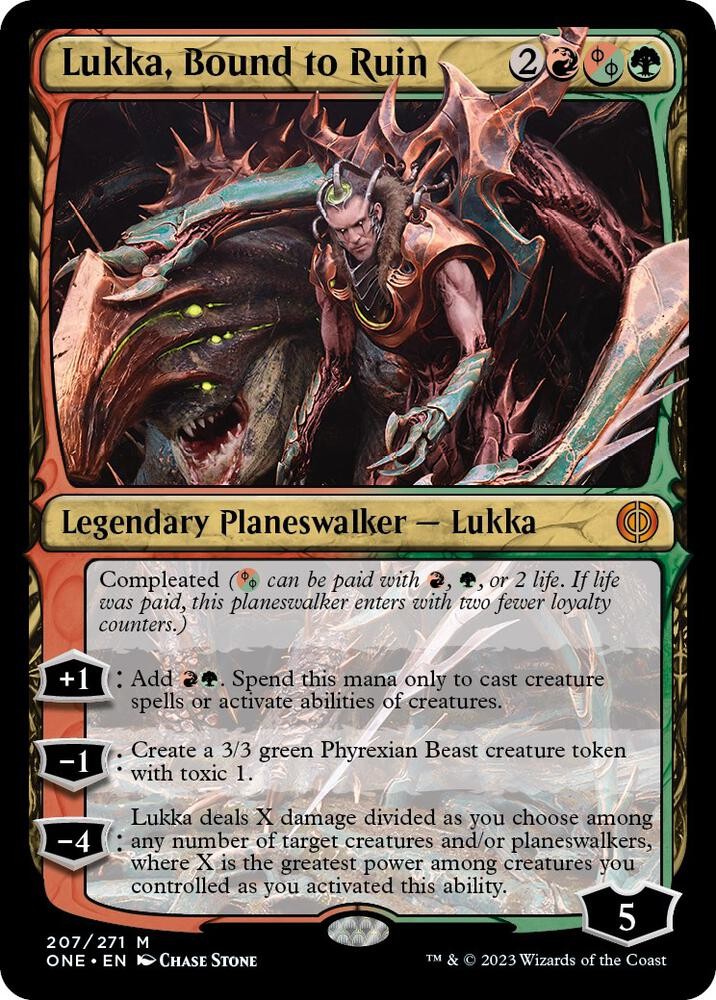 Foil Lukka, Bound to Ruin ONE 207/479 NM