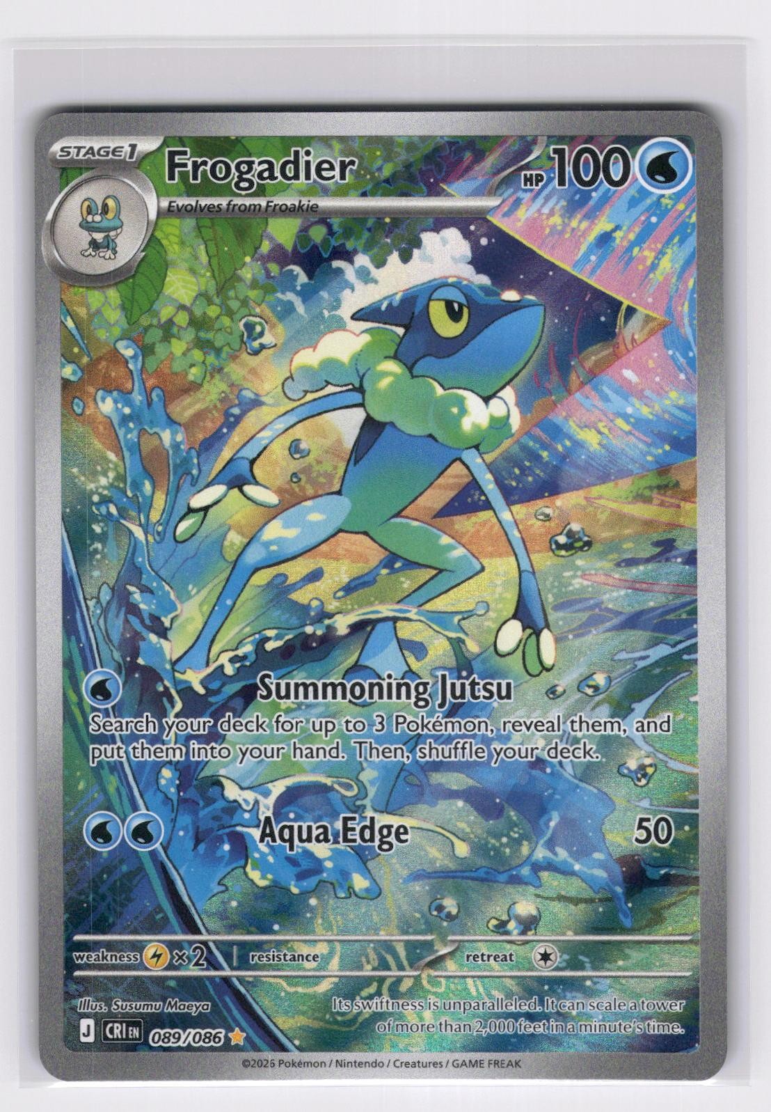 Frogadier 089/086 – Holo Illustration Rare Chaos Rising Pokemon Holo NM