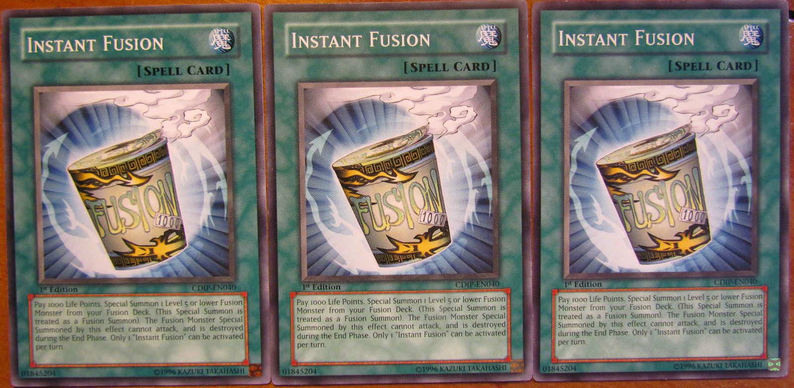 *** 3X INSTANT FUSION 3X *** PLAYSET YUGIOH CDIP, AP02, CP07, SHSD YUGIOH!