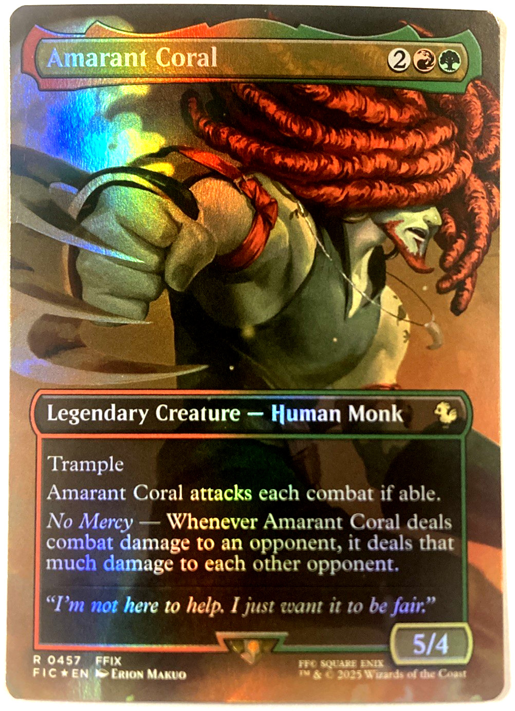 MTG Amarant Coral (Borderless Foil) Commander: Final Fantasy FF9 457 NM