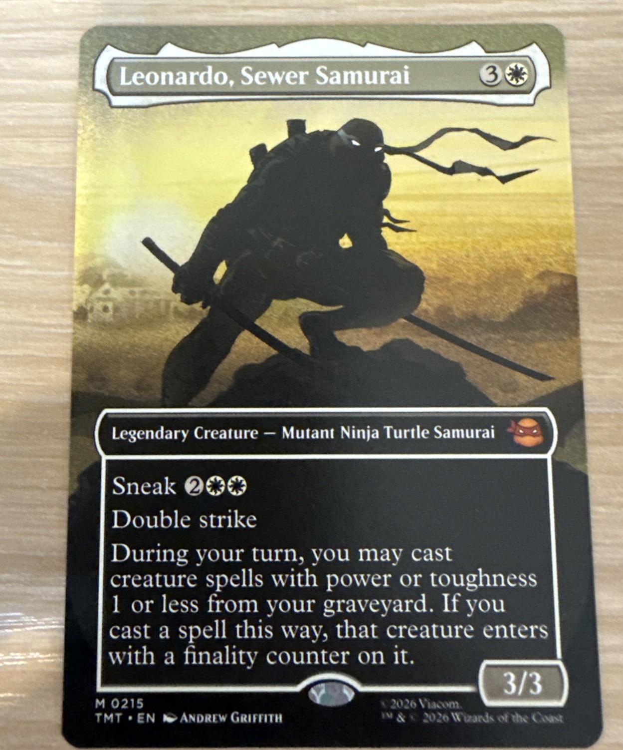 MTG – Teenage Mutant Ninja Turtles #215 Leonardo, Sewer Samurai (Borderless)