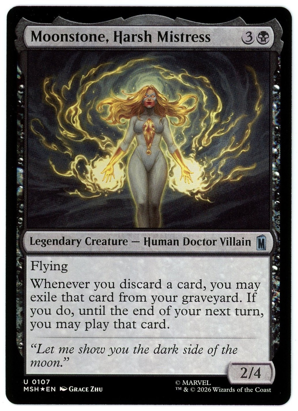 Moonstone, Harsh Mistress (Foil) – 0107 – Marvel Super Heroes – MTG – NM/M