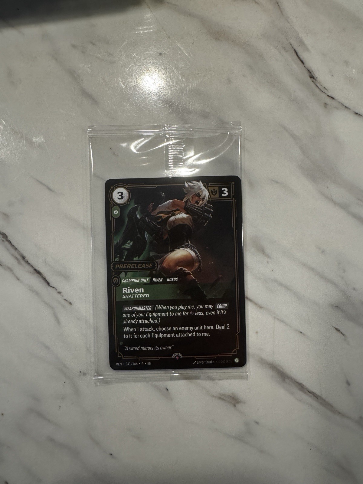 Riftbound Promo – Riven Shattered 041/166 – *Exclusive prerelease* Ready to Ship