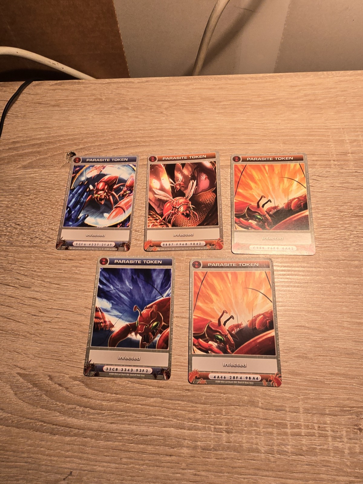 Chaotic Tcg Parasite Token Set Of 5 Moderate To Heavy Play