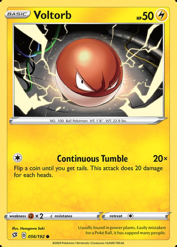 Voltorb – 056/192 – Common – Near Mint
