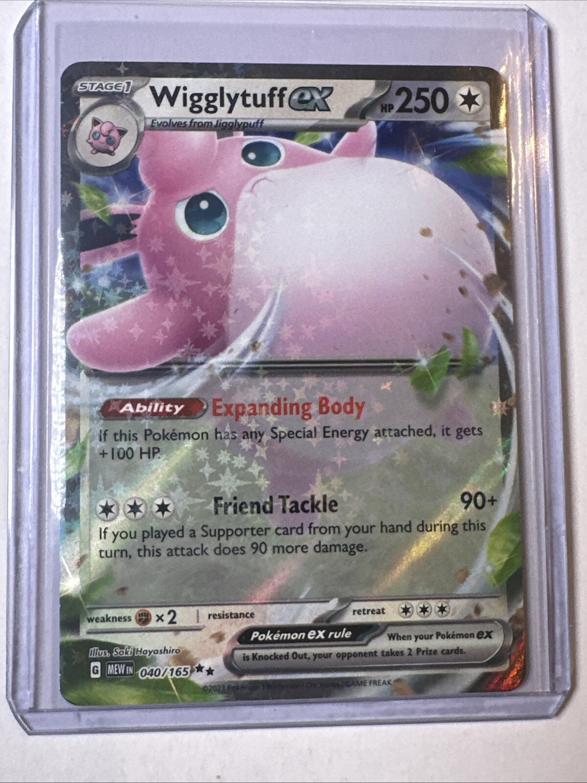 Wigglytuff ex 040/165 Double Rare Holo – Pokemon TCG Scarlet & Violet 151