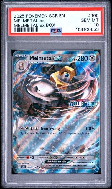 PSA GEM MT 10 – Melmetal Ex 105 Pokemon Scr En-Stellar Crown