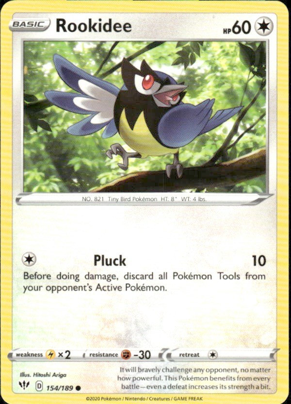 ROOKIDEE 154/189 DARKNESS ABLAZE COMMON POKEMON HITOSHI ARIGA