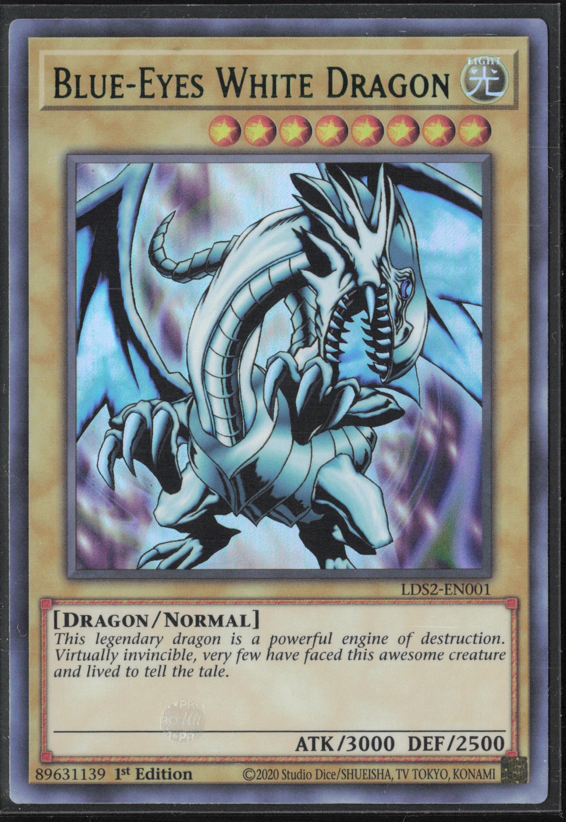 Yu-Gi-Oh! LDS2-EN001 Blue-Eyes White Dragon (Green) Ultra Rare