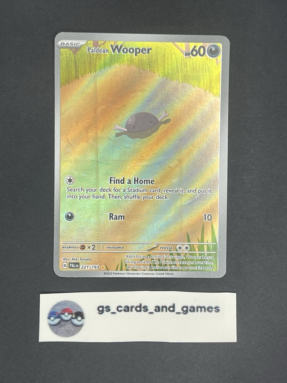 Paldean Wooper 221/193 Illustration Rare – Sv2: Paldea Evolved – Pokemon TCG
