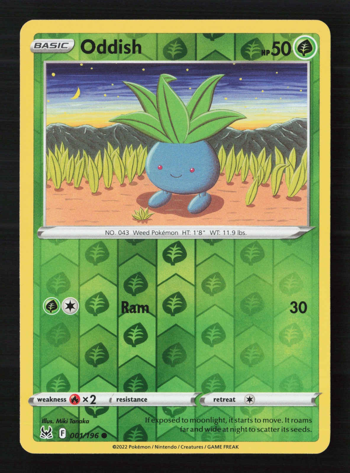 Oddish 001/196 Reverse Holo Pokemon TCG SWSH11: Lost Origin MP