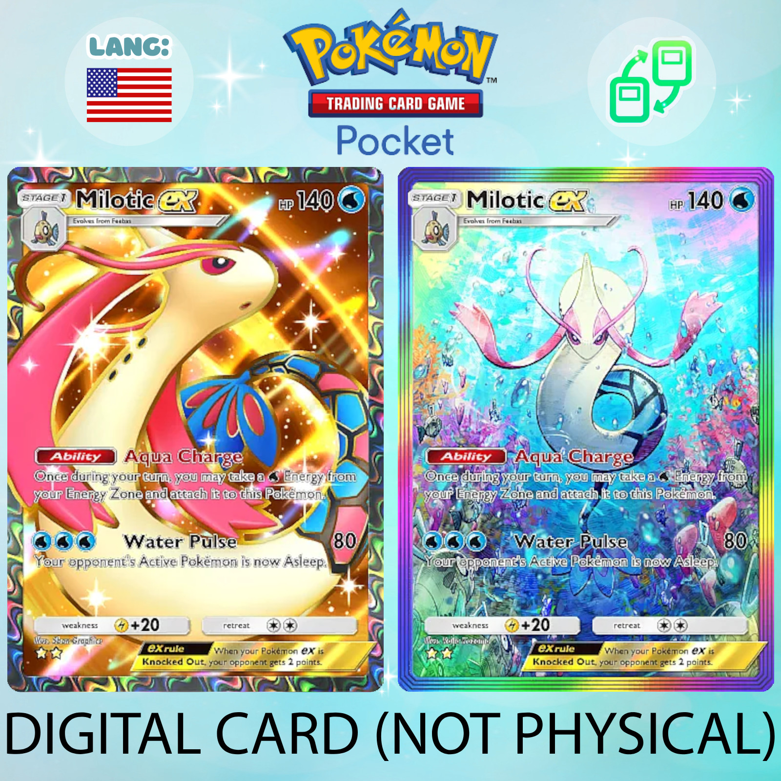 [DIGITAL] Pokemon TCG Pocket – Milotic ex Full Art / Rainbow (English)