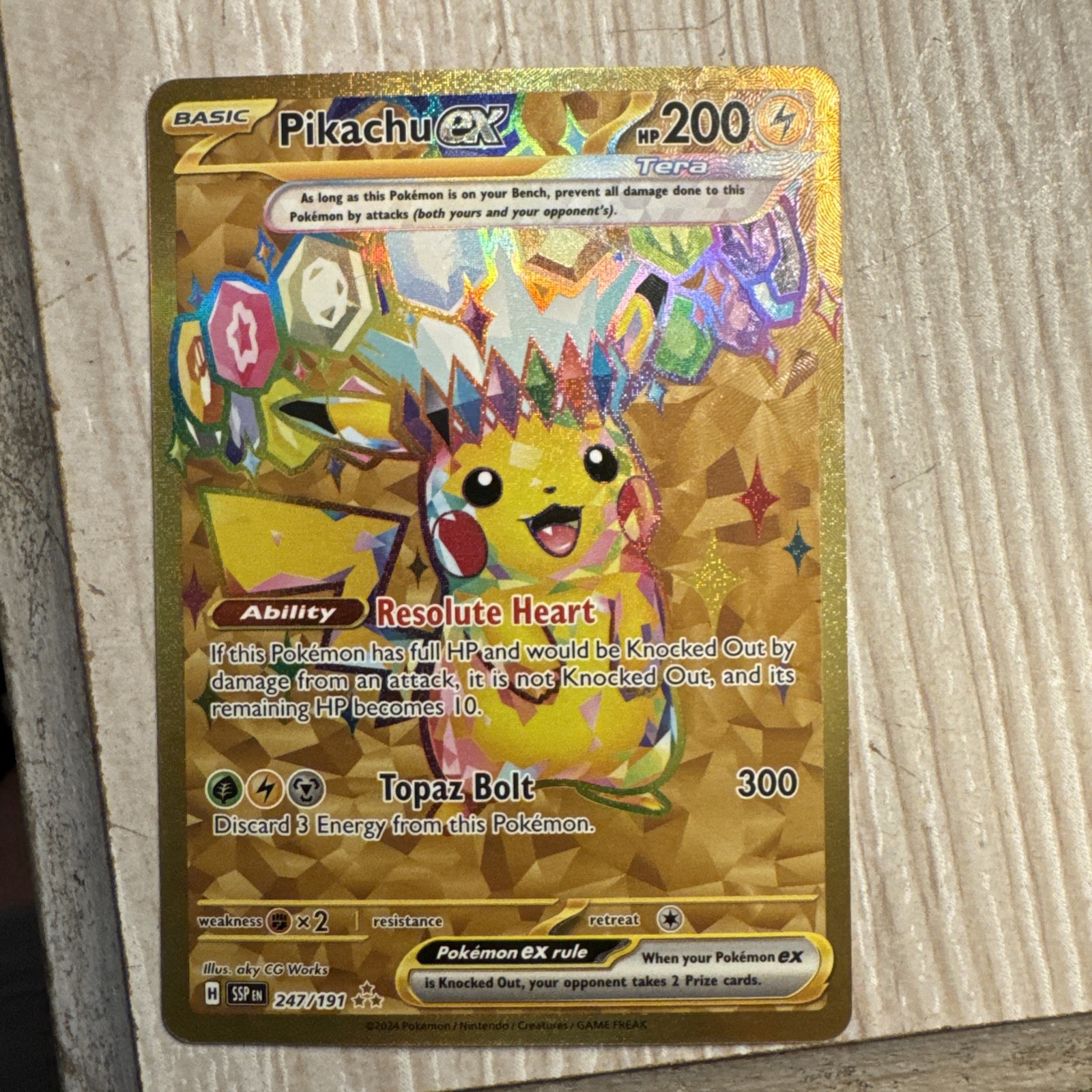 Pokemon Surging Sparks Pikachu EX 247 Hyper Rare
