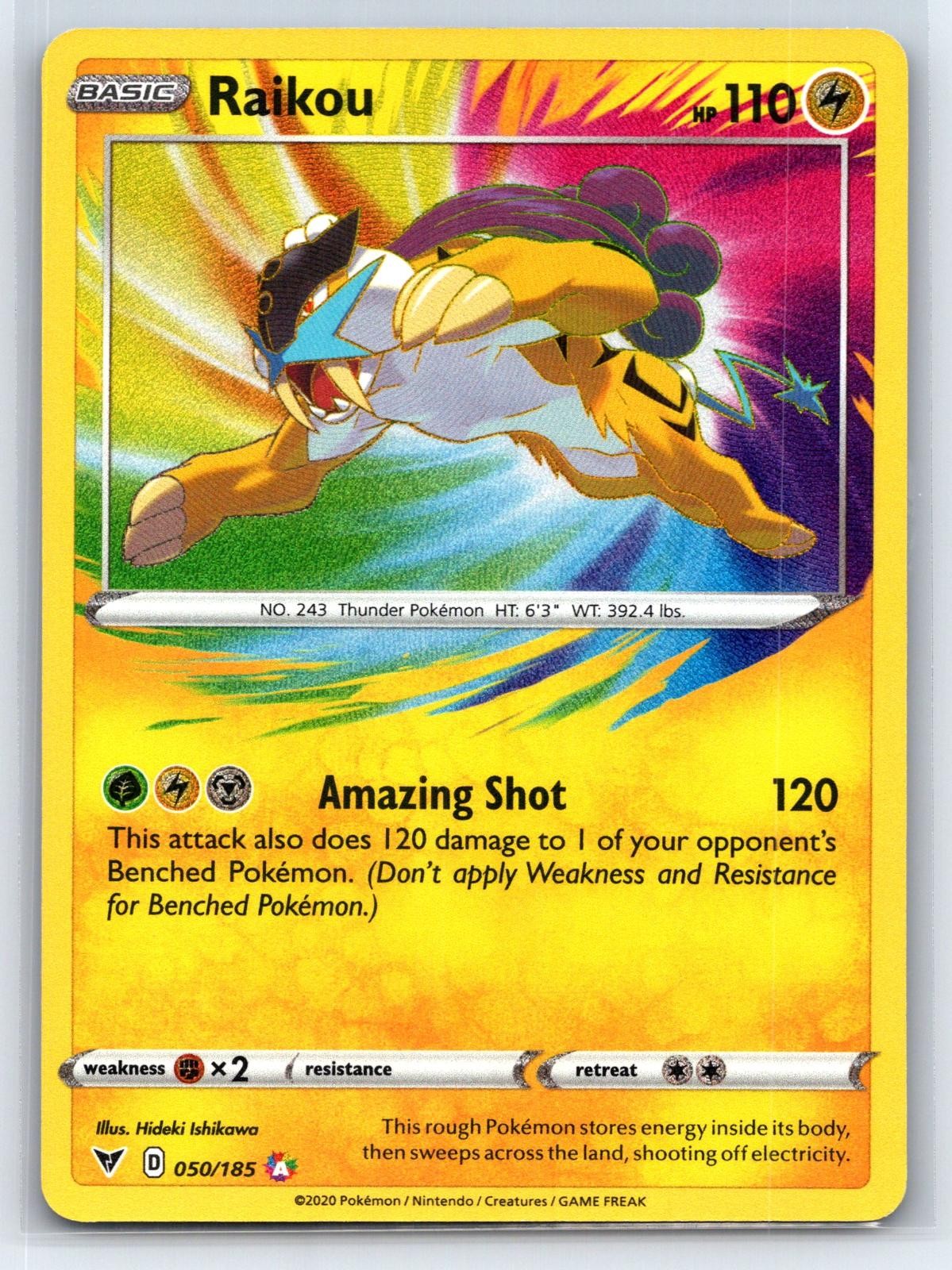 Raikou 050/185 Amazing Rare Vivid Voltage Pokemon Holo Near Mint