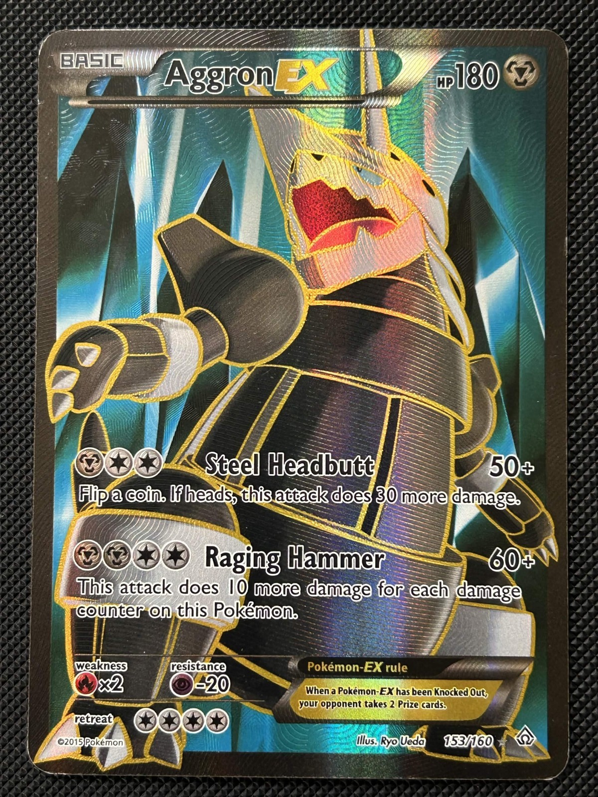 Aggron EX (153 Full Art) 153/160 XY – Primal Clash Holo