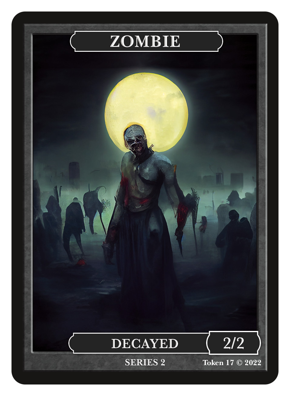 Zombie Token W/Decayed Givememana Tokens Series 2 Magic the Gathering MTG