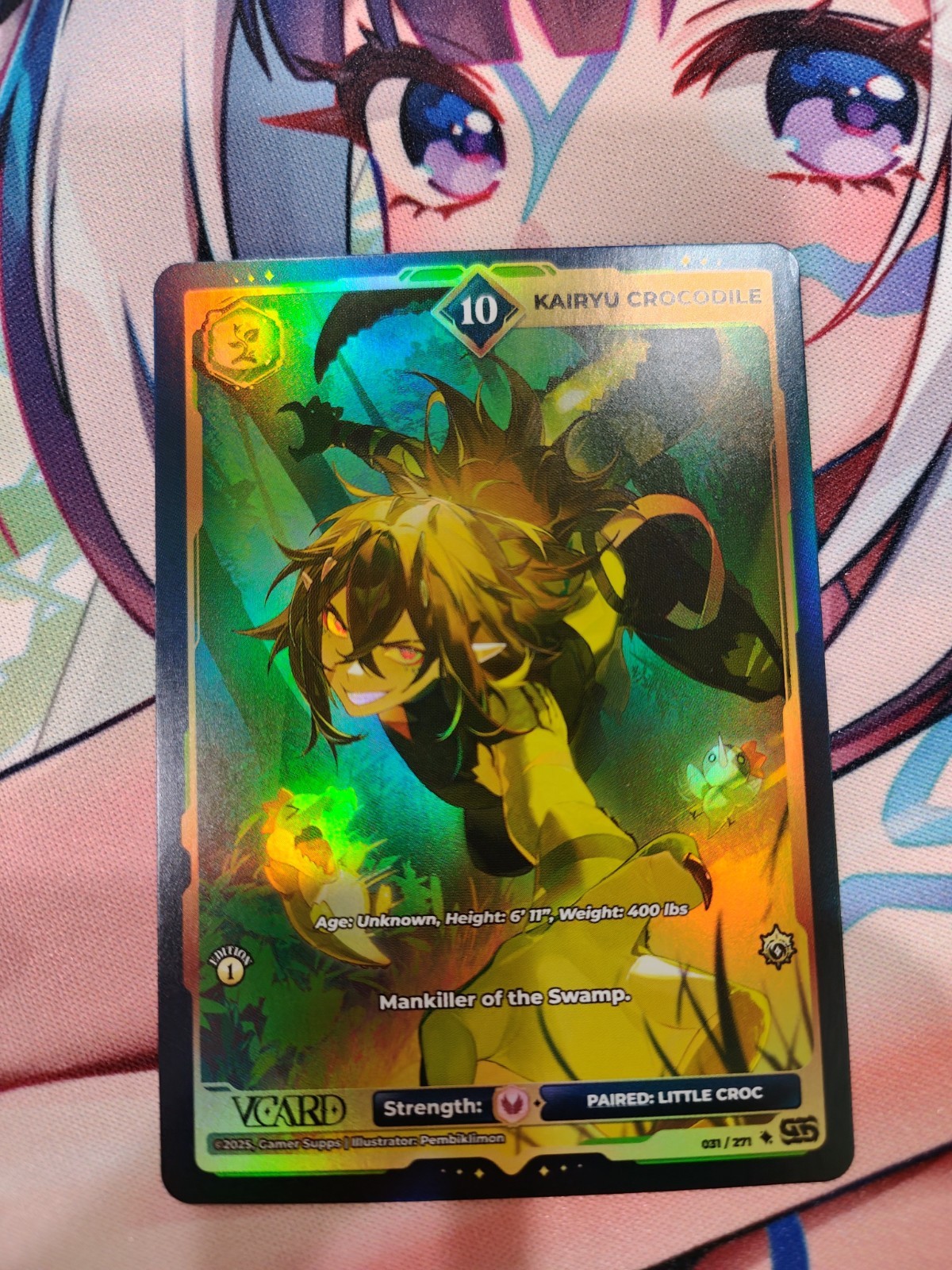 Kairyu Crocodile 10 Holo First 1st Edition Divine Chaos GamerSupps VCard 031/271