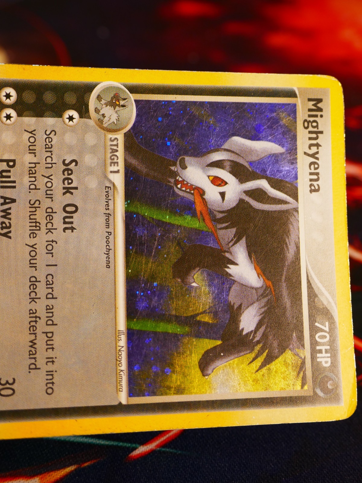 HP Pokemon MIGHTYENA Card EX DEOXYS Set #12/107 Holo Foil Rare#3