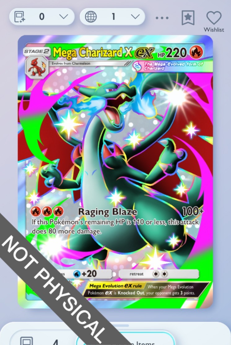 Pokemon TCG POCKET – Mega Charizard X Shiny 2⭐, Mega Shine, English