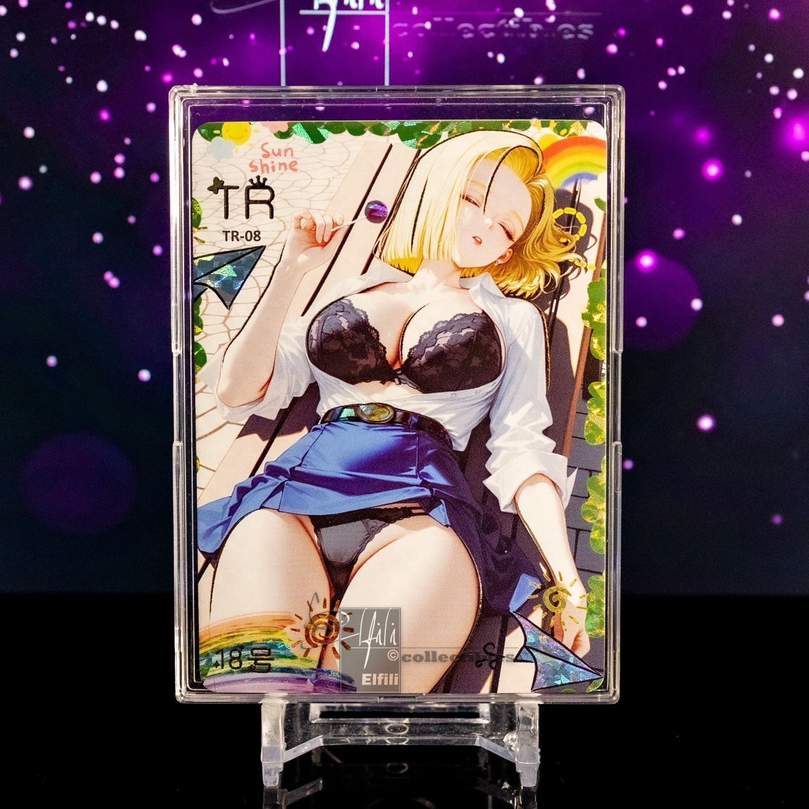 Android 18 Waifu Trading Card TR-08 Premium Anime Femme Fatale 2 Dragon Ball Z