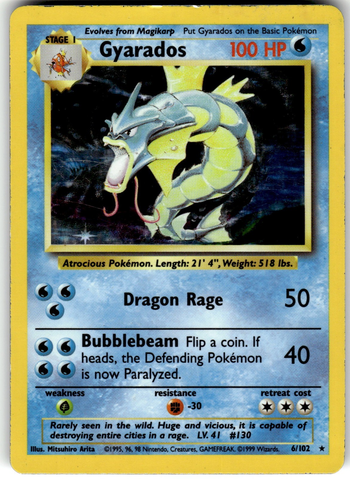 Gyarados Base Set 006/102 1999