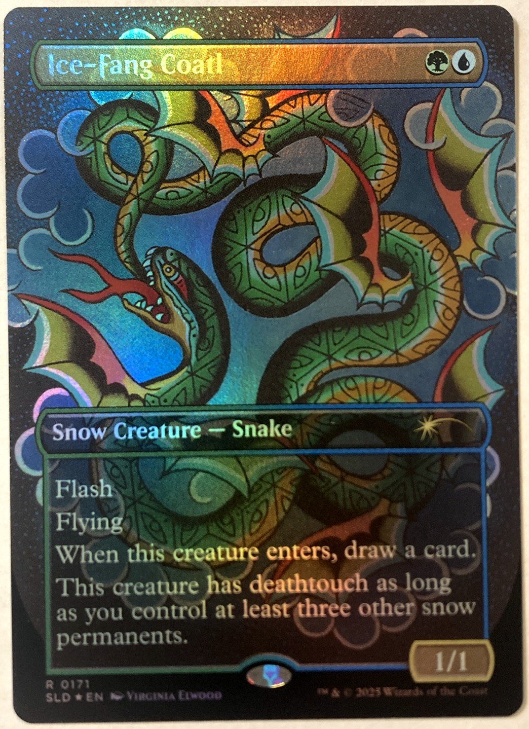 MTG Ice-Fang Coatl (Rainbow Foil) Secret Lair Inked 0171 NM