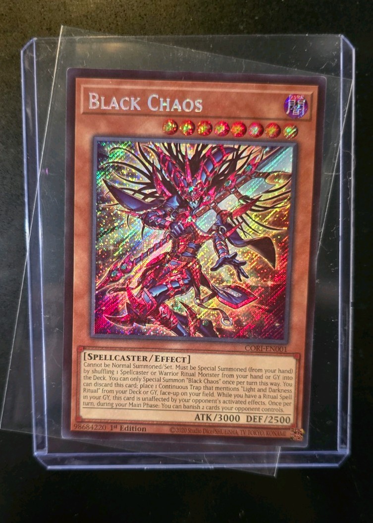 BLACK CHAOS CORI-EN001 CHAOS ORIGINS 1st EDITION SECRET RARE
