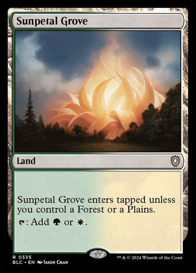 Sunpetal Grove 0335 Rare Non Foil Bloomburrow Commander MTG Near Mint